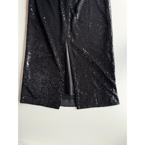 NWT GAP Black Sequin High Waisted Pencil Midi Skirt, Size S - Picture 9 of 14